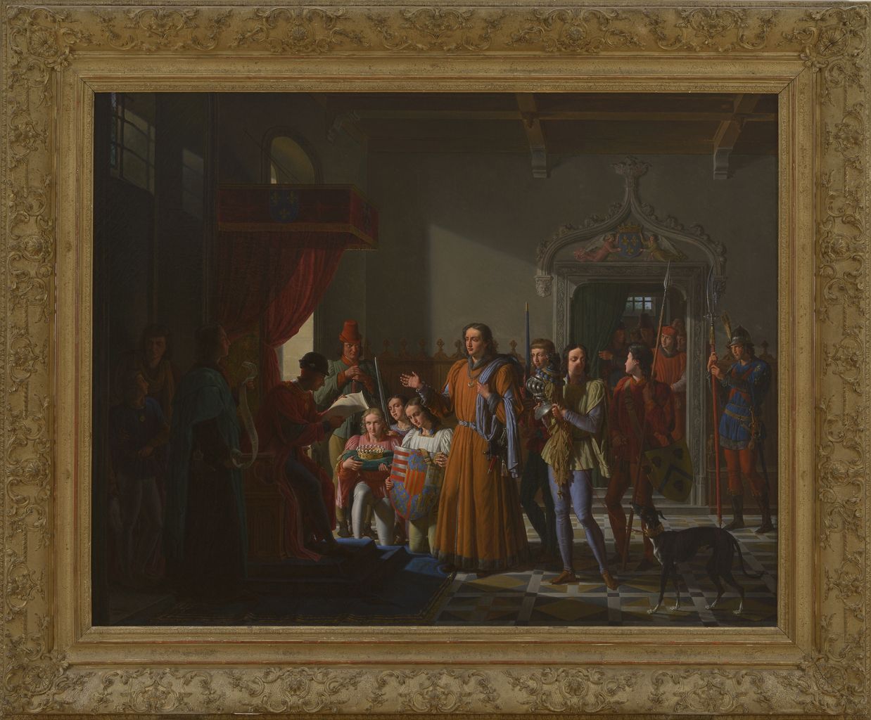 Louis XI recevant l'acte de donation de la Provence à la France des mains de Palamède de Forbin (titre factice)