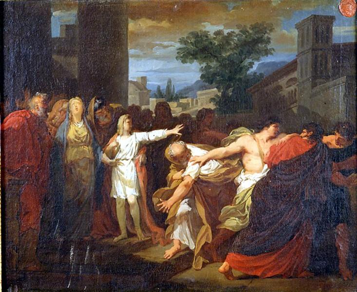 Daniel faisant arrêter les vieillards accusateurs de la chaste Suzanne