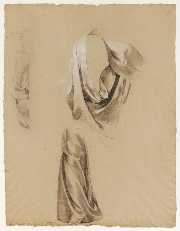 Daniel faisant arrêter les vieillards accusateurs de la chaste SUZANNE, Etude de draperie