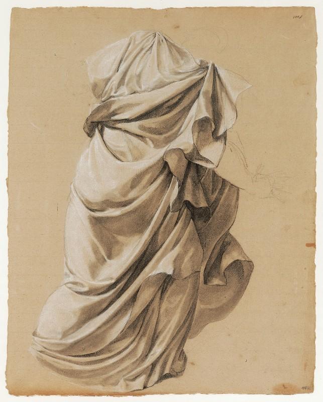 Daniel faisant arrêter les vieillards accusateurs de la chaste Suzanne, Etude de draperie