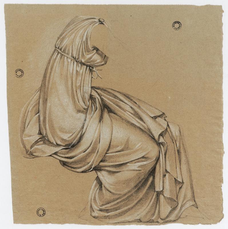 Décor pour le temple de la Raison de Marseille, Etude draperie