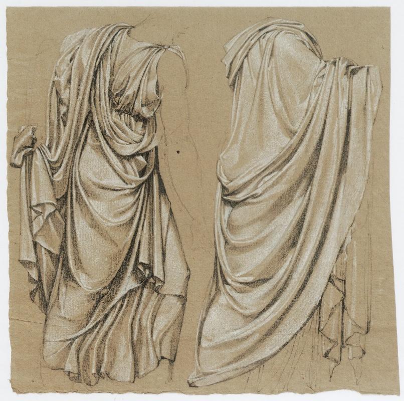 Décor pour le temple de la Raison de Marseille, Etudes de draperies