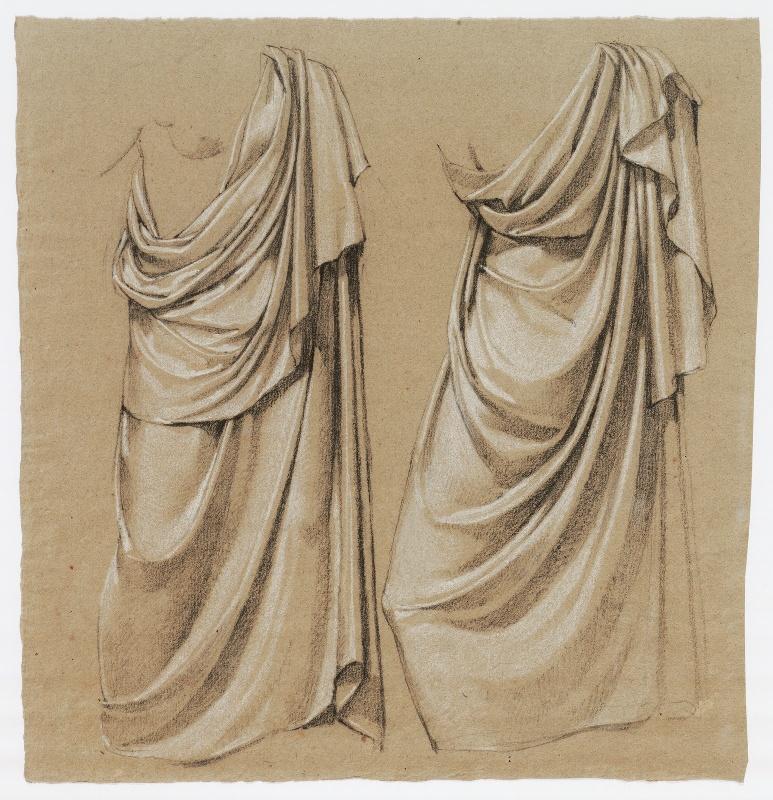 Décor pour le temple de la Raison de Marseille, Etudes de draperies