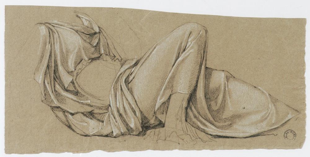 Décor pour le temple de la Raison de Marseille, Etude de draperie