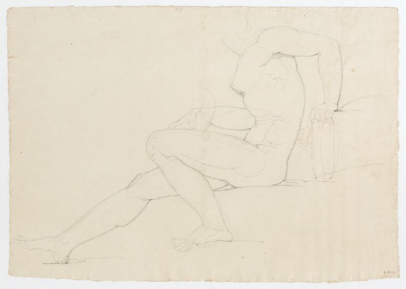 Décor pour le temple de la Raison de Marseille, Etude de nu