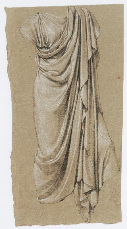 Décor pour le temple de la Raison de Marseille, Etude de draperie