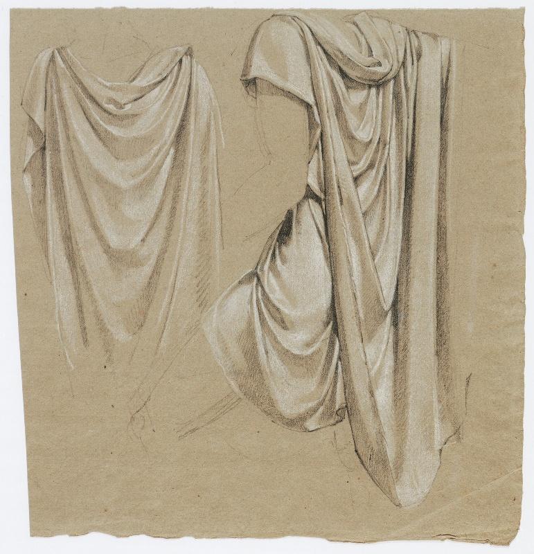 Décor pour le temple de la Raison de Marseille, Etude de draperies