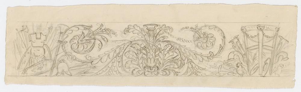 Etude d'un ornement en forme de frise