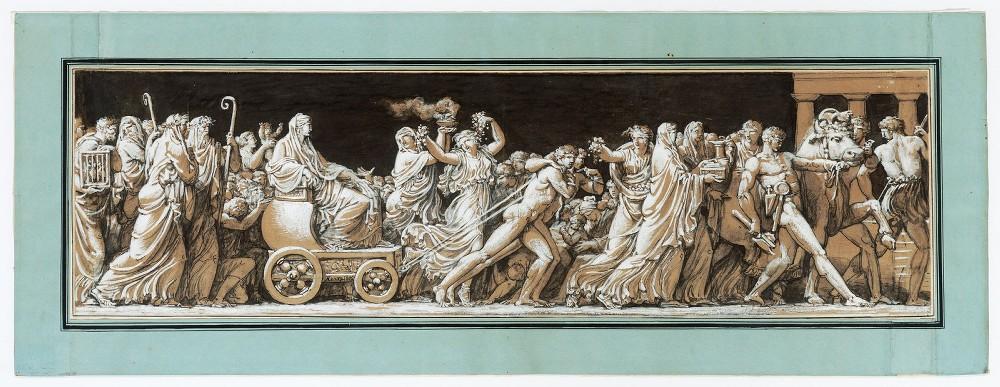 Cléobis et Biton traînant le char de leur mère, prêtresse de Junon