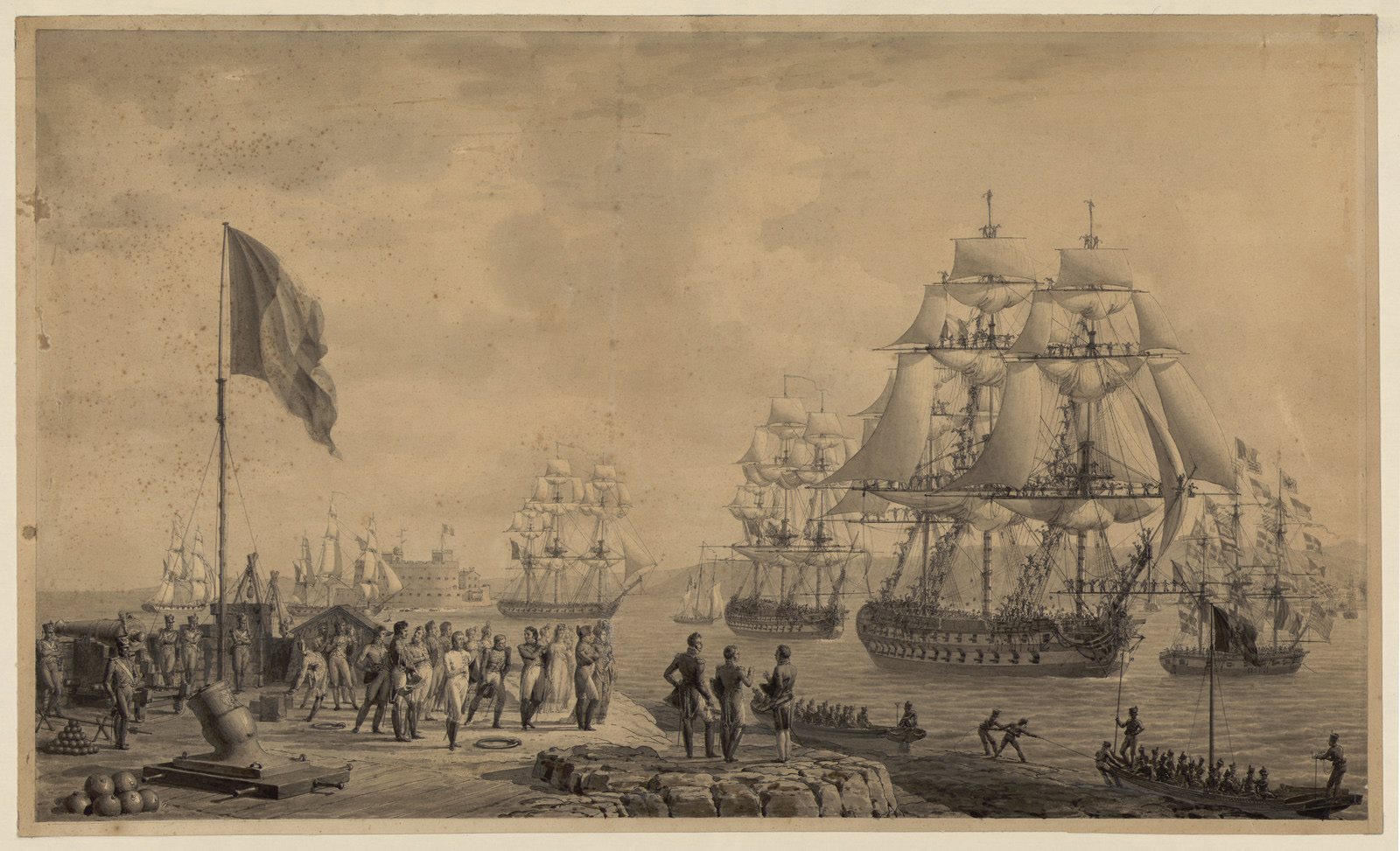 Napoléon regardant son escadre