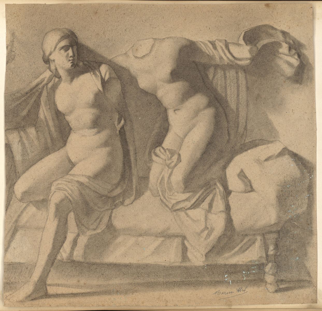 Etude d'après un bas-relief antique