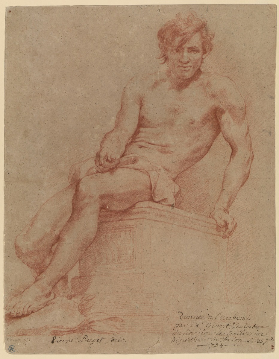 Académie d'homme assis