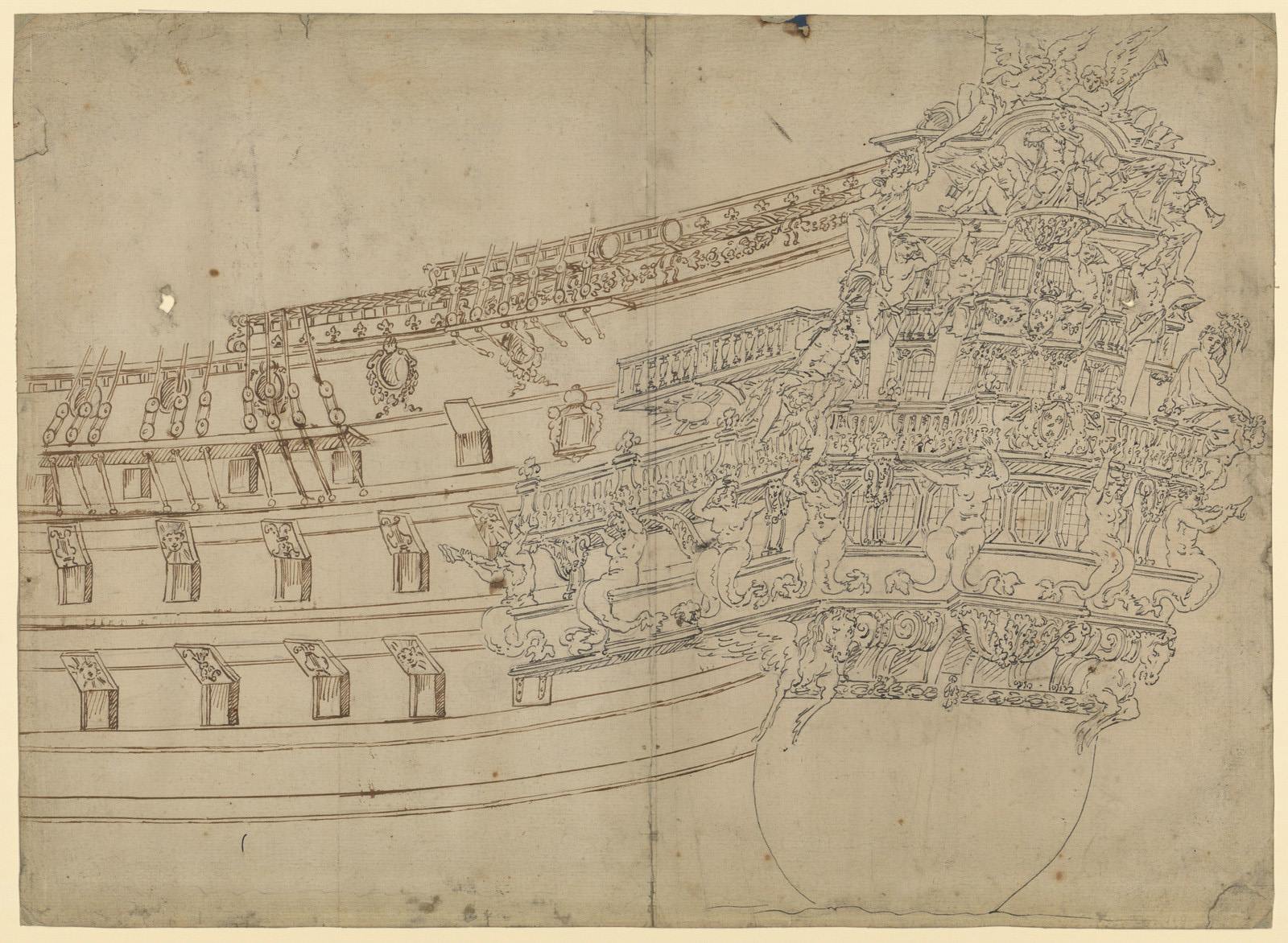 Arrière du vaisseau "Le Monarque" (Titre ancien)