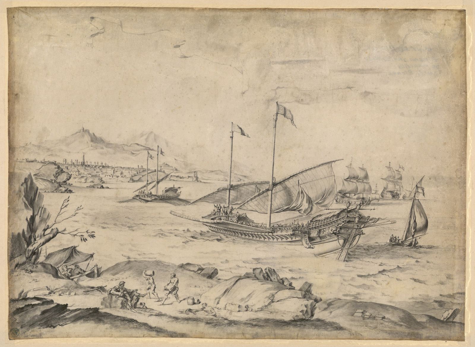 Galères dans la rade de Marseille