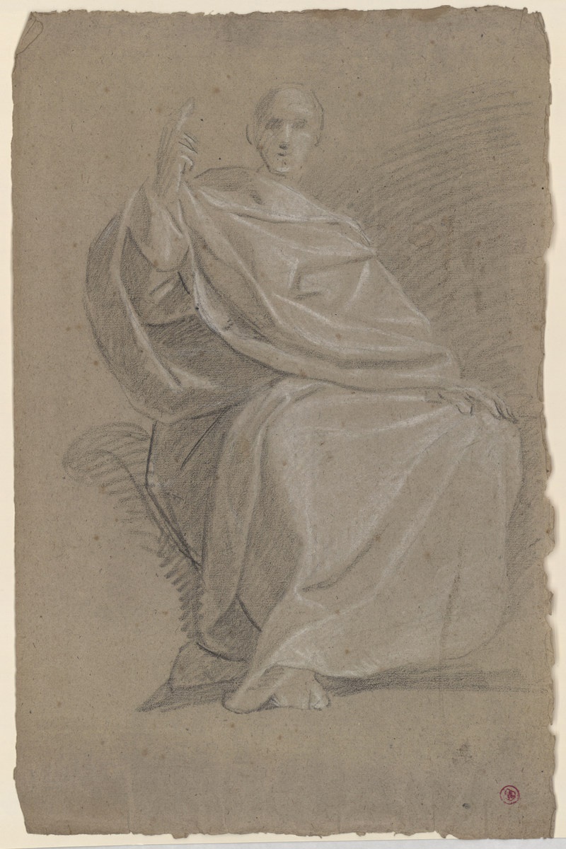 Homme drapé assis (romain ?)