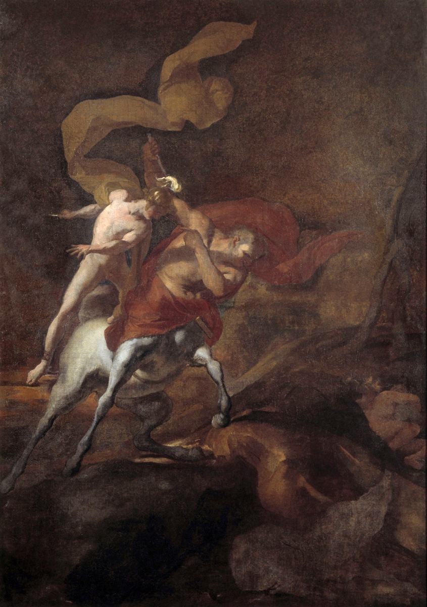 Education d'Achille par le centaure Chiron