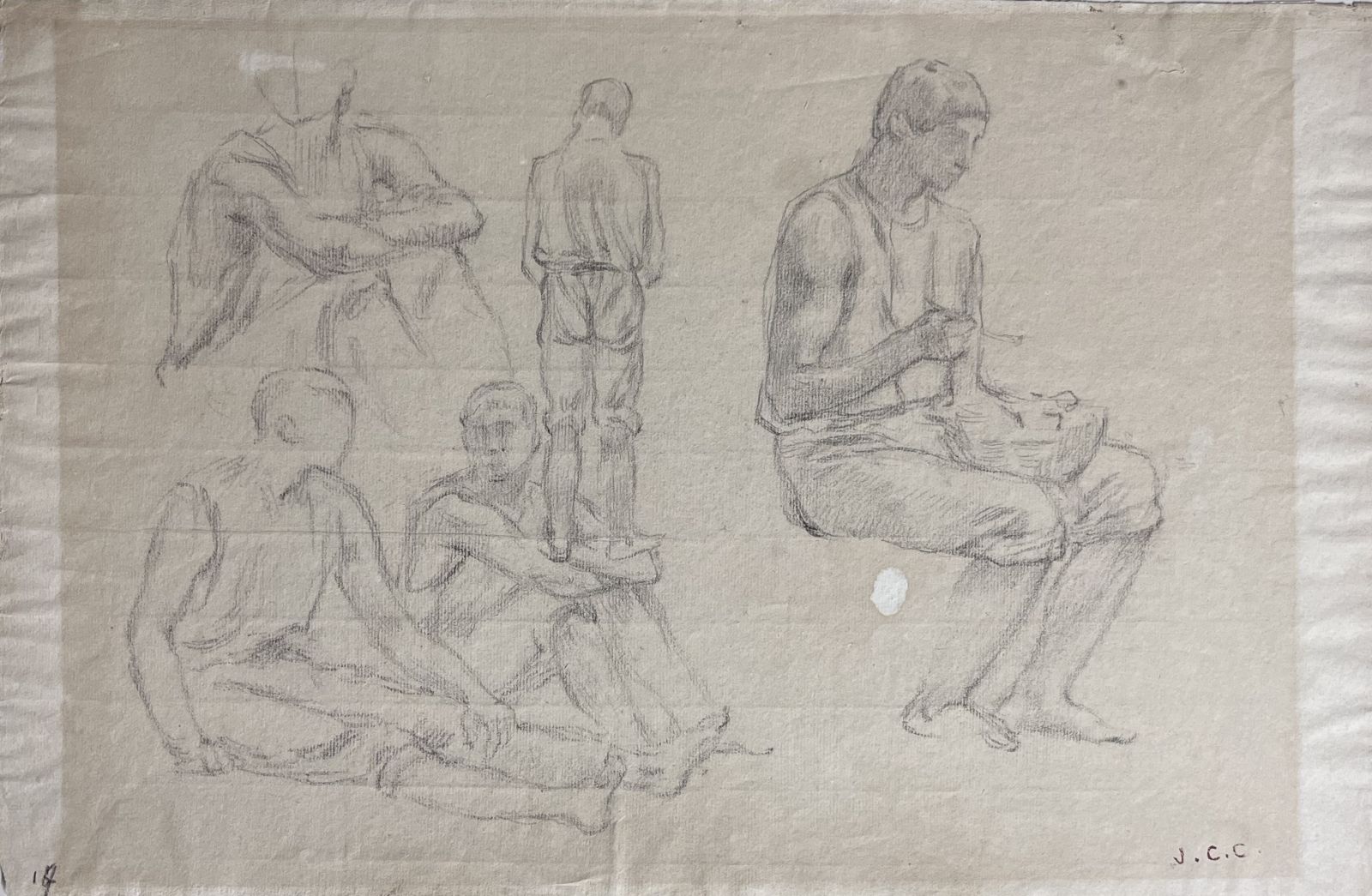 Cinq figures d'hommes - Étude pour le tableau "Judith au camp"