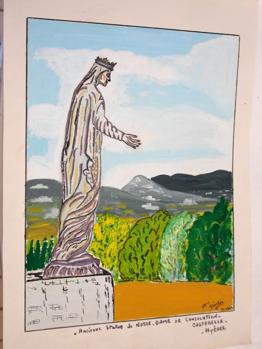 Ancienne statue de Notre-Dame de Consolation, Costebelle, Hyères.
