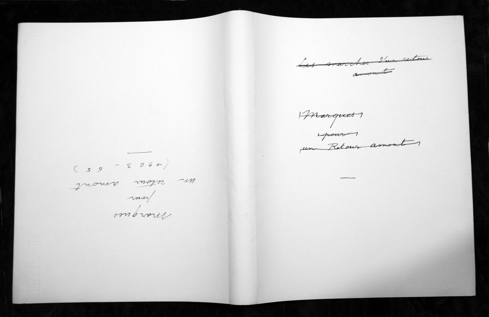 Marques pour un retour amont (1963-1965)