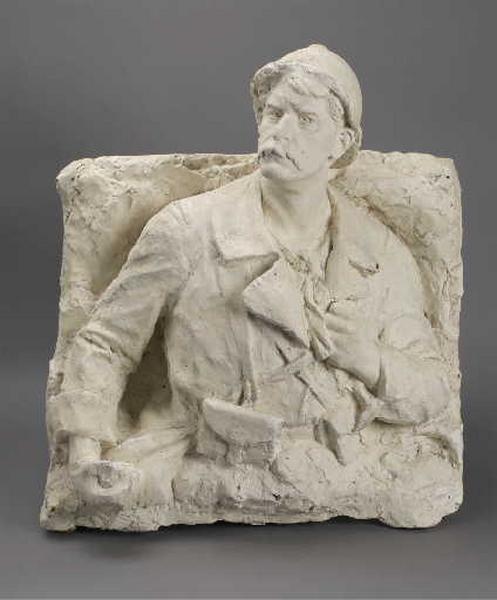 Monument aux morts de Marboz (Ain) ; Soldat sortant de la tranchée, 1919 (modèle original)