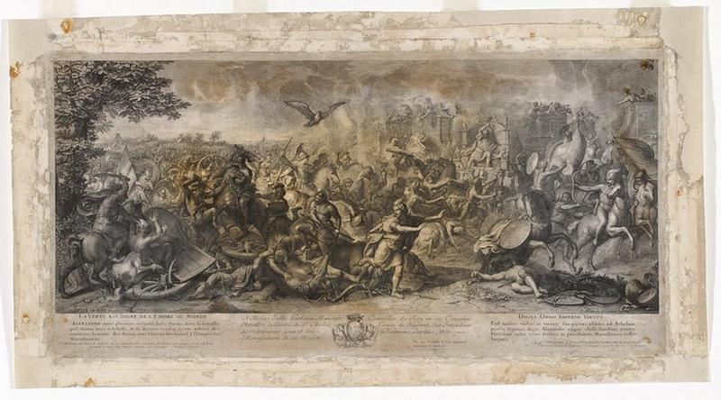 Histoire d'Alexandre ; La Vertu est digne de l'Empire du monde ; Bataille d'Arbelles, avec Darius III