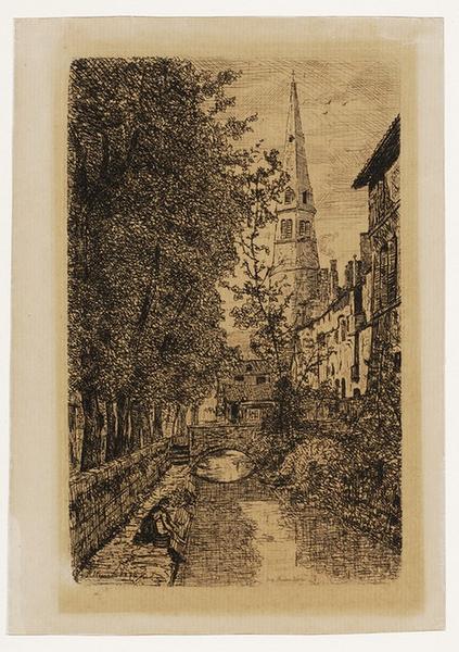 Bord de rivière dans une ville