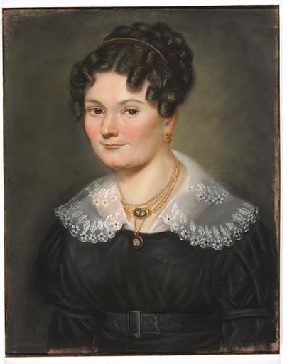 Portrait de femme en robe Empire