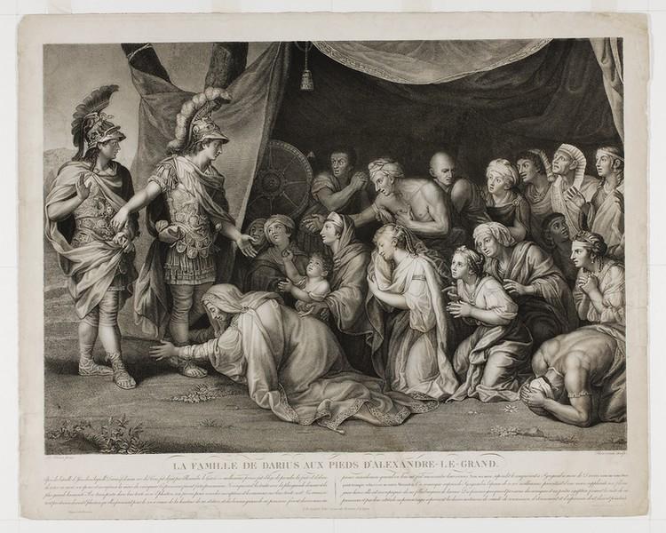 Histoire d'Alexandre : La Famille de Darius aux pieds d'Alexandre
