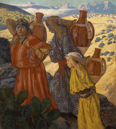 Femmes kabyles revenant de la fontaine