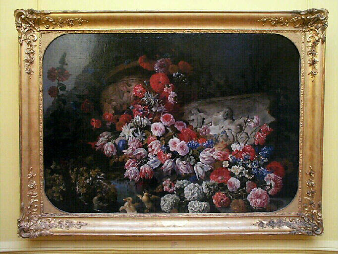 Fleurs et sculptures