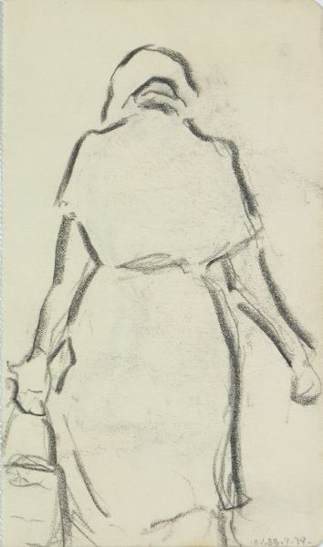 Etude de porteuse d'eau/silhouette de femme