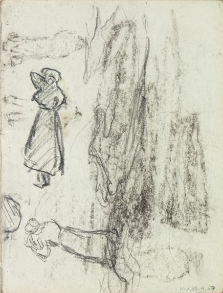 Etude de femmes/Etudes d'hommes et paysage