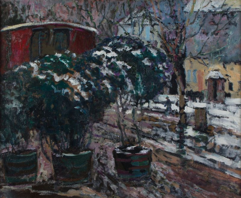 Champ de Mars, Bourgoin, neige fondante