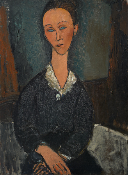Femme au col blanc ; Portrait de Lunia Czechowska (Titre attribué)
