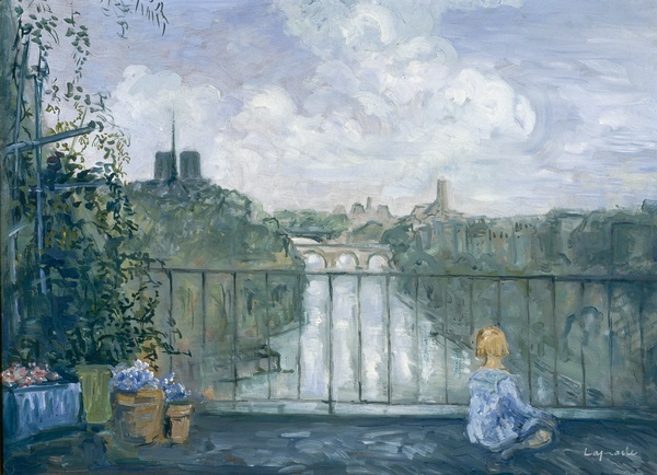 Vue de Paris ; D'un balcon du quai Henri IV (Titre attribué)