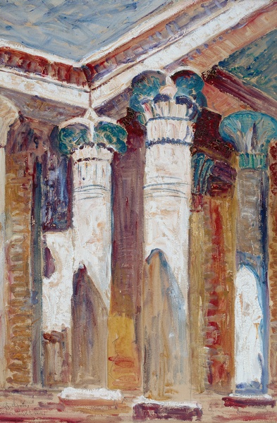 Intérieur du temple de Philaé à Assouan