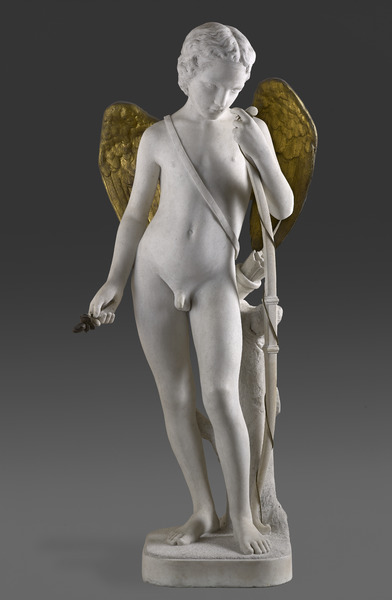 Cupidon aux ailes dorées ; L'Amour attristé à la vue d'une rose effeuillée (Autre titre)