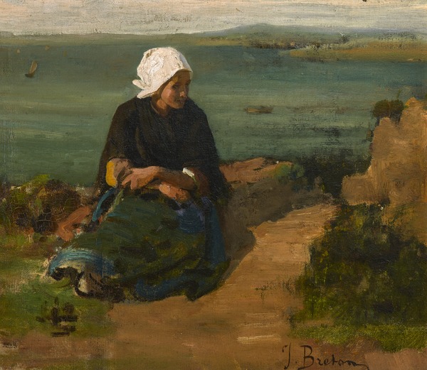 Une bretonne au bord de la mer