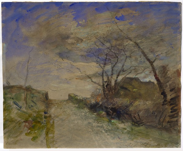 Chemin montant à l'étang de la Levaz ; Chemin montant près de Vézeronce (environs de Morestel) (Autre titre)