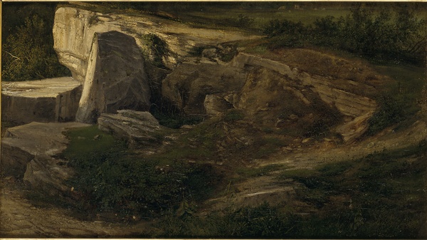 Etude de rocher pour le tableau : Vue prise à Saint-Egrève