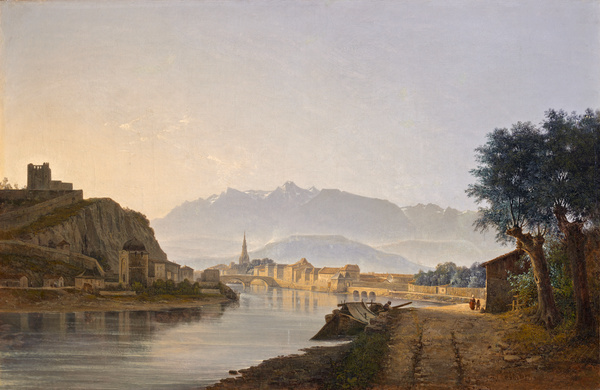 Vue de Grenoble prise du quai de la Graille