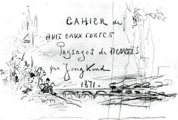 Frontispice pour un cahier de huit eaux-fortes : Paysages de Nevers