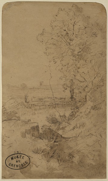 Arbre dans un vallon ; Arbre au bord d'un étang (Ancien titre)