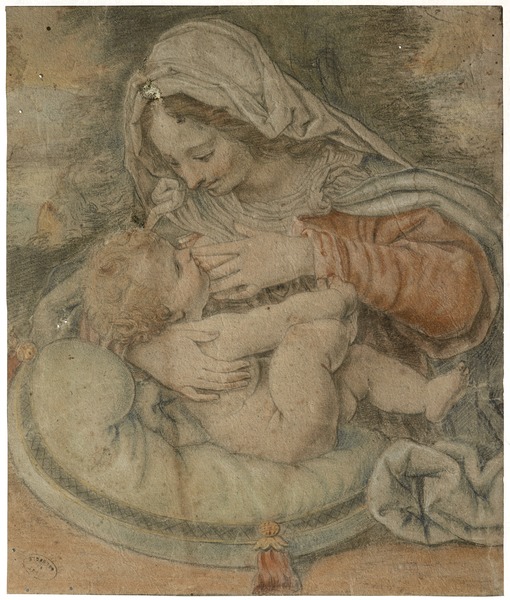 La Vierge au coussin vert