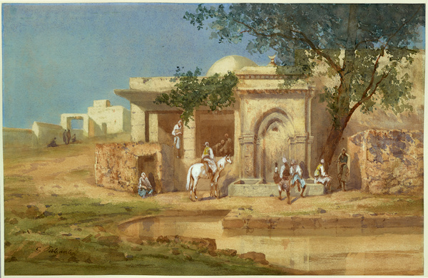 Intérieur de village en Orient (Fontaine à Alger?) ; Intérieur de village en Orient (Ancien titre)