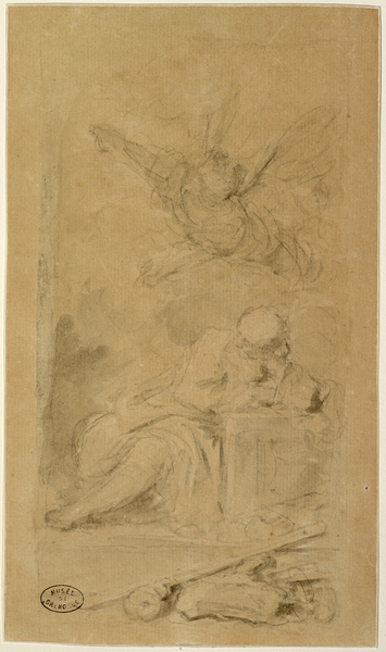 Songe de saint Joseph ; Autre saint en méditation (Ancien titre)