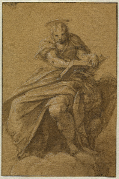 Etude pour la figure d'un saint Jean l'Evangéliste ; Figure allégorique féminine (Ancien titre)