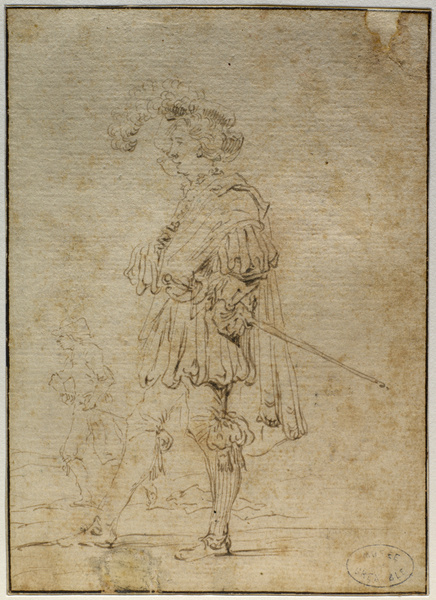 Gentilhomme à l'épée et au chapeau à plume ; Jeune seigneur (Ancien titre)