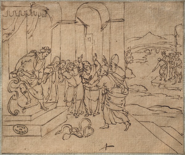 Aaron changeant son arbre en serpent ; Moïse changeant le bâton en serpent (Ancien titre)