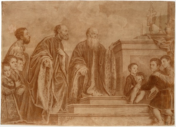 La famille Vendramin vénérant les reliques de la vraie croix ; La famille Cornaro (Ancien titre)